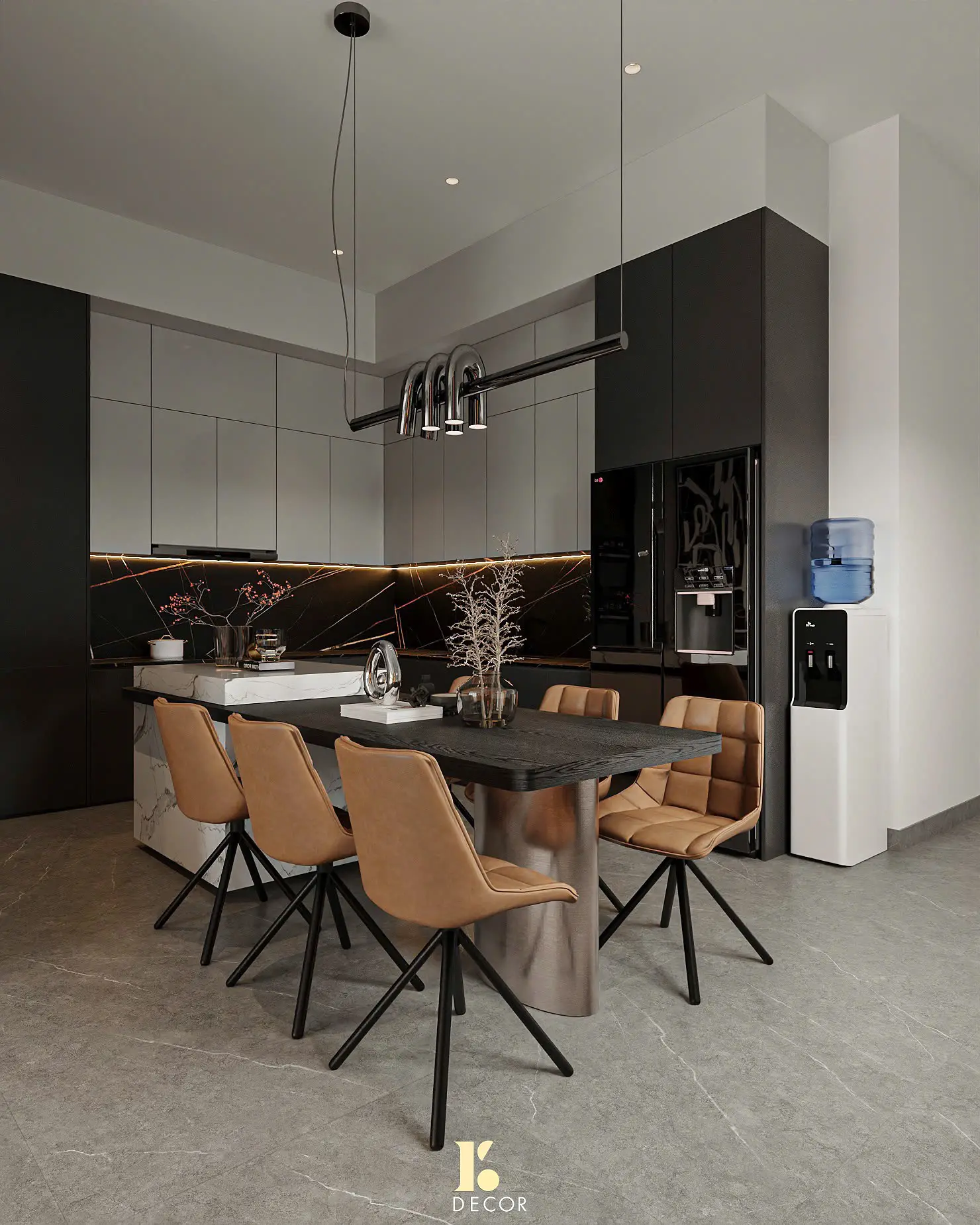 Khu vực bếp B.A Decor đã thiết kế